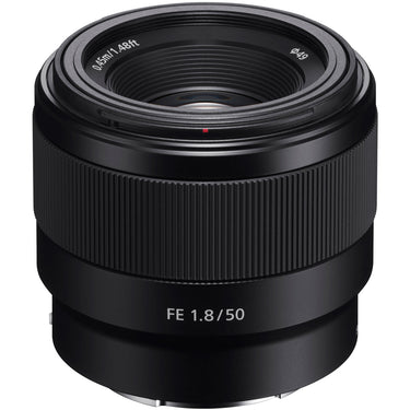 Sony FE 50mm F1.8 Full-frame Prime E-Mount Lens + 64GB Extreme SD Memory Card