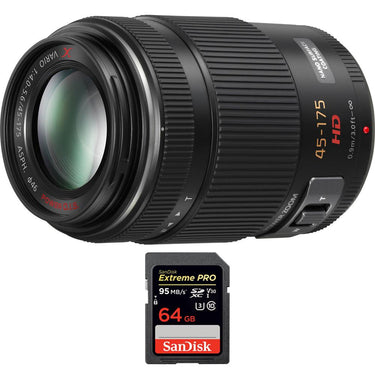 Panasonic LUMIX VARIO PZ 45-175mm / F4.0-5.6 ASPH. Lens + 64GB Memory Card