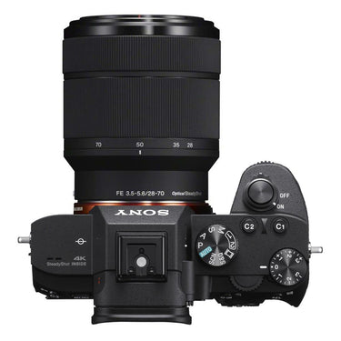 Sony a7III Mirrorless Camera w/28-70mm Lens + 64GB Memory & Flash Accessory Bundle