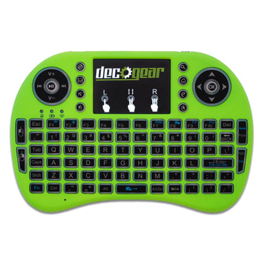 Deco Gear 2.4GHz Mini Wireless Backlit Keyboard with Touchpad Mouse - Green (STV300G)