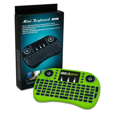 Deco Gear 2.4GHz Mini Wireless Backlit Keyboard with Touchpad Mouse - Green (STV300G)