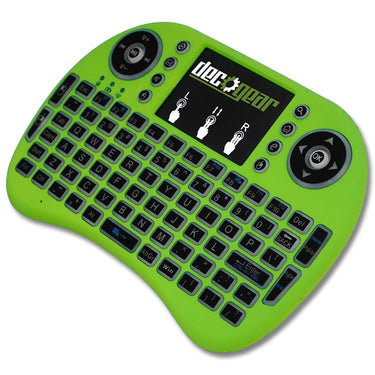 Deco Gear 2.4GHz Mini Wireless Backlit Keyboard with Touchpad Mouse - Green (STV300G)