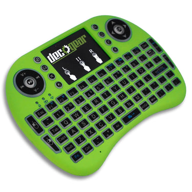 Deco Gear 2.4GHz Mini Wireless Backlit Keyboard with Touchpad Mouse - Green (STV300G)