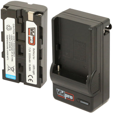 Vidpro Ultra-Slim LED Light Series With Battery, Charger, Diffuser & Mount