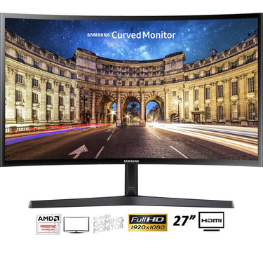 Samsung C27F398FWN 27" Curved LED-lit Slim Monitor + Extended Warranty Pack