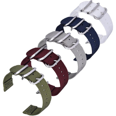 Deco Essentials 5pc Woven Nylon Replacement Straps for Samsung Smartwatch - 5 Colors - 5PCSGWB