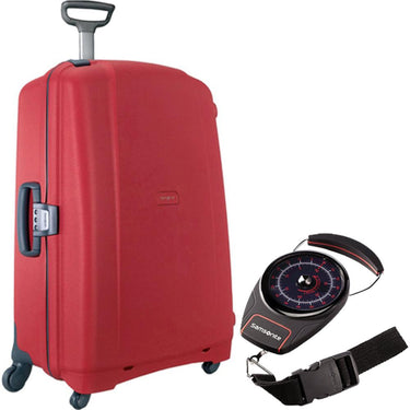 Samsonite F'Lite GT 31" Spinner Zipperless Suitcase Red with Luggage Scale