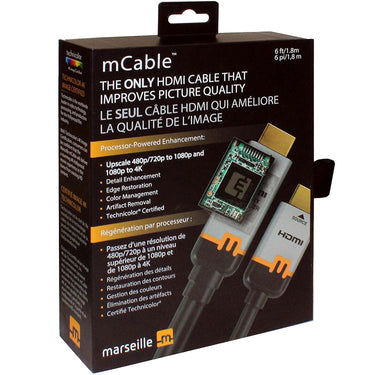 Marseille mCable - 6 Ft. Upscaling HDMI Cable with Advanced 4K/UHD Video Processor (70124)