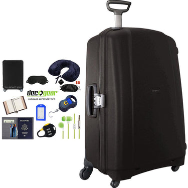 Samsonite GT 31" Spinner Zipperless Suitcase Black + 10pc Luggage Accessory Kit