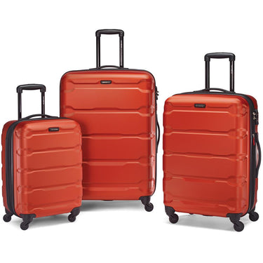 Samsonite Omni Hardside Luggage Spinner Set, Burnt Orange w/ 10pc Accessory Kit