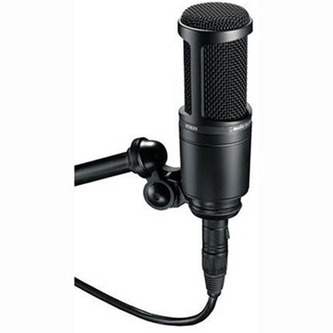 Audio-Technica AT2020 Side Address Cardioid Condenser Studio XLR Microphone, Black