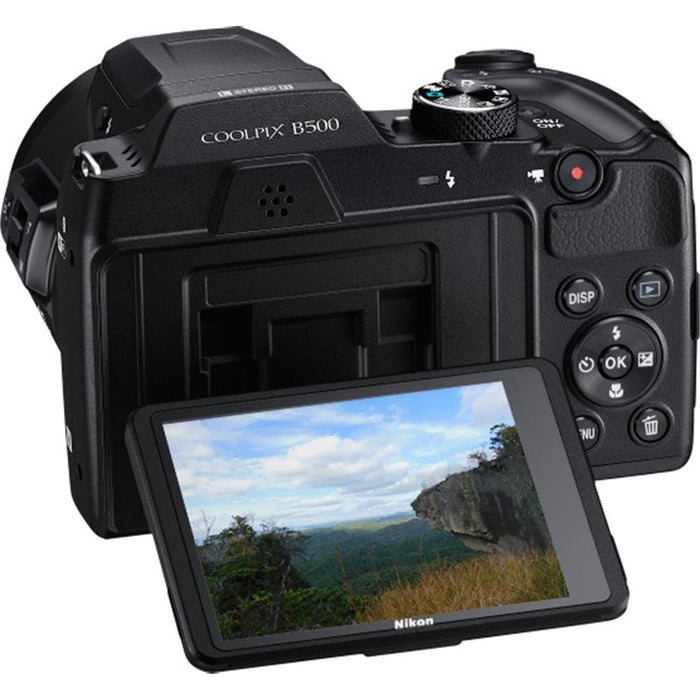 Nikon COOLPIX B500 16MP 40x Optical Zoom Digital Camera w/ Built-in Wi-Fi - Black