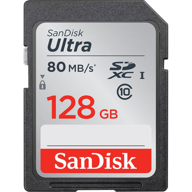 Sandisk Ultra SDXC 128GB UHS Class 10 Memory Card; Up to 80MB/s Read Speed - Open Box