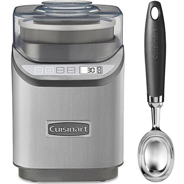 Cuisinart Electronic Ice Cream Maker (Chrome) w/ Cuisinart Stainless Steel Ice Cream Scoop