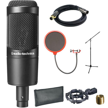 Audio-Technica Cardioid Condenser Microphone - AT2035 w/ Stand Bundle