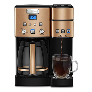 Cuisinart SS-15CP 12-Cup Coffee Maker and Single-Serve Brewer Copper + Warranty Bundle