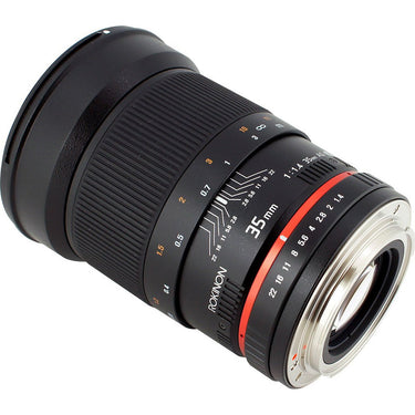Rokinon 35mm F/1.4 AS UMC Wide Angle Lens for Nikon with Automatic Chip OPEN BOX