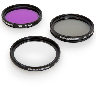Deco Gear 40.5mm 3 Piece Pro Level Lens Filter Kit - UV, FLD, Polarizer - FK405MM