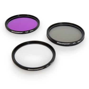 Deco Photo 55mm 3 Piece Pro Level Lens Filter Kit - UV, FLD, Polarizer - FK55MM