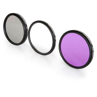 Deco Photo 55mm 3 Piece Pro Level Lens Filter Kit - UV, FLD, Polarizer - FK55MM