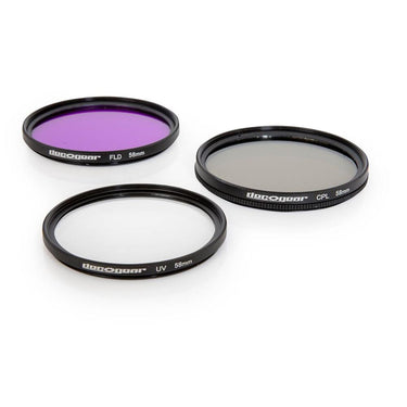 Deco Gear 58mm 3 Piece Pro Level Lens Filter Kit - UV, FLD, Polarizer - FK58MM