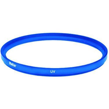 Vivitar 49mm UV Filter and Snap On Cap - Blue