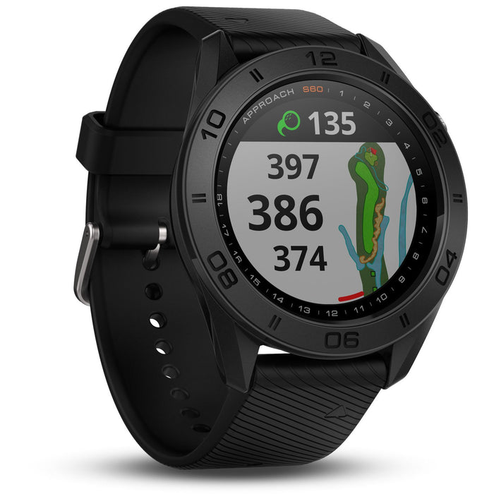 Garmin Approach S60 Golf Watch Black with Black Band