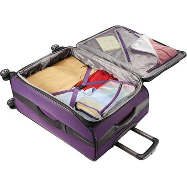 American Tourister 28" Zoom Spinner Expandable Suitcase Luggage with Dual Spinner Wheels, Purple