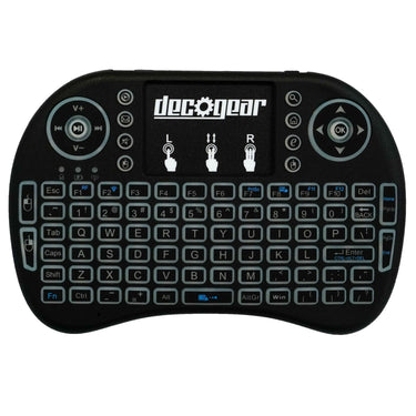 Deco Gear 2.4GHz Wireless Backlit Keyboard Smart Remote with Touchpad Mouse - STV300BK