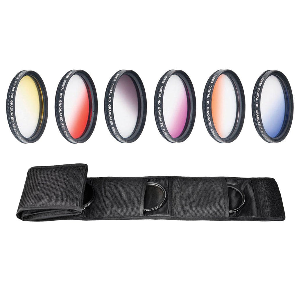 55mm Graduated Color Multicoated 6 Piece Filter Set with Fold Up Pouch