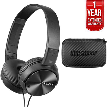 Sony Noise Cancelling Headphones, Deco Gear Hard Case & 1 Year Extended Warranty