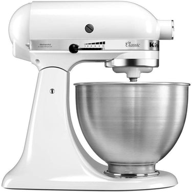 KitchenAid Classic Series 4.5 Quart Tilt-Head Stand Mixer, White (K45SS)