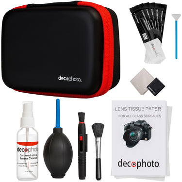 Deco Photo All-in-One Cleaning Kit for DSLR Cameras w/ Case + 16mm 5-Piece Cleaning Swabs