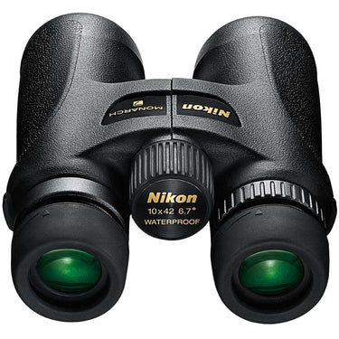 Nikon Monarch 7 10x42 Water/Fog Proof Binoculars + Aluminum Travel Tripod Bundle