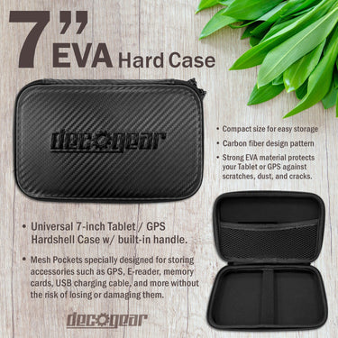General Brand Hard 7" EVA Tablet/GPS Case, USB/DC Car Charger, Stylus, Screen Protector, Cloth