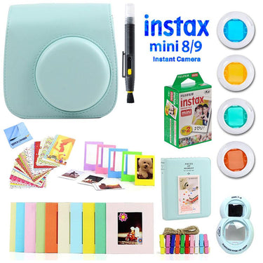 Deco Gear Accessories Bundle for Fujifilm Instax Mini 8/9 with Twin Pack Film (10 Shots)