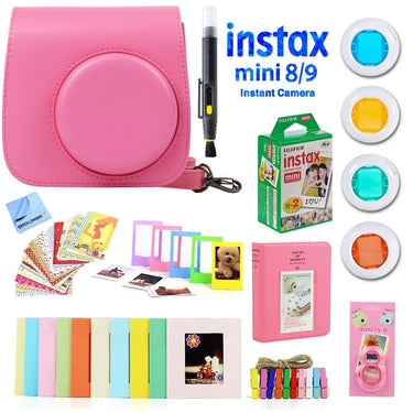 Deco Gear Accessories Bundle for Fujifilm Instax Mini 8/9 with Twin Pack Film (10 Shots)