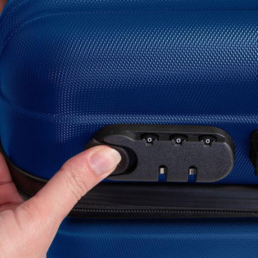 Deco Gear Travel Elite Series - 3 Piece Hardside Spinner Luggage Set (Blue)(20", 24", 28")