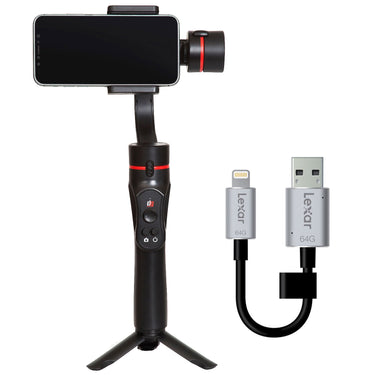 Deco Gear 3-Axis Handheld Phone Gimbal Stabilizer for iOS/Android 64GB Kit