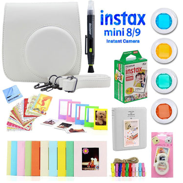 Deco Gear Accessories Bundle for Fujifilm Instax Mini 8/9 with Twin Pack Film (10 Shots)