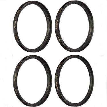 Deco Photo 49mm 4pc HD Macro Close-Up Lens Filter Set +1 +2 +4 +10 with Protective Wallet