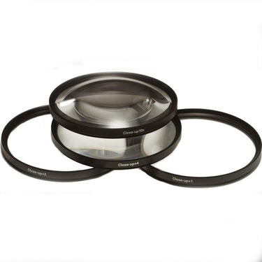 Deco Photo 49mm 4pc HD Macro Close-Up Lens Filter Set +1 +2 +4 +10 with Protective Wallet