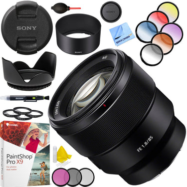 Sony FE 85mm F1.8 Full-frame E-mount Fast Prime Lens SEL85F18 with 67mm Filters Kit