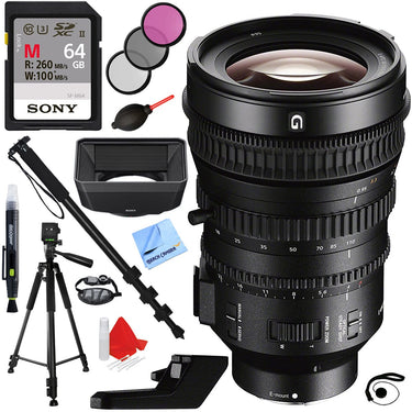 Sony E PZ 18-110mm APS-C Super 35mm F4 G OSS E-mount Power Zoom Lens + 64GB Kit