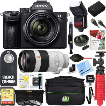 Sony a7III Full-frame Mirrorless Camera w/ 28-70mm + 100-400mm Zoom Lens Bundle
