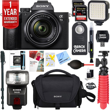 Sony a7III Mirrorless Camera w/ 28-70mm Lens + 256GB Memory & Flash Accessory Bundle