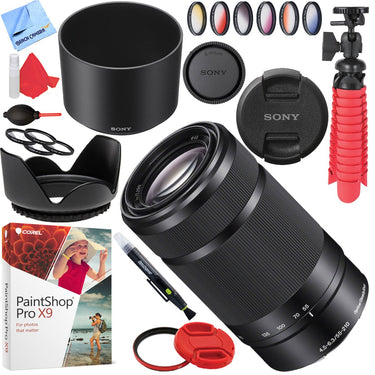 Sony SEL55210 55-210mm Zoom E-Mount Lens (Black) with 49mm Filters Kit