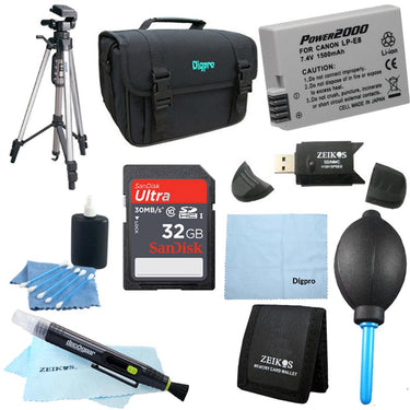 Special Fully Loaded Value 32 GB Card & LP-E8 Kit for Canon Rebel T5I,T4i, T3i & T2i