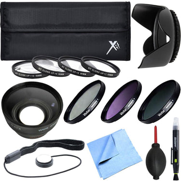 Xit Pro UV CPL FLD Lens Filter + Close-Up Macro Ultimate Accessory Kit 58mm Filter