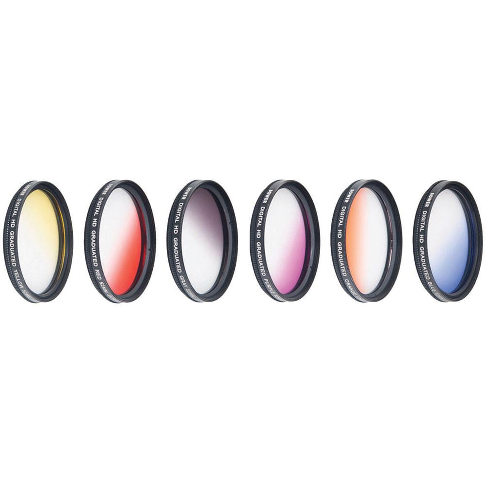 Deco Photo 58mm Graduated Color Multicoated 6 Piece Filter Set with Fo